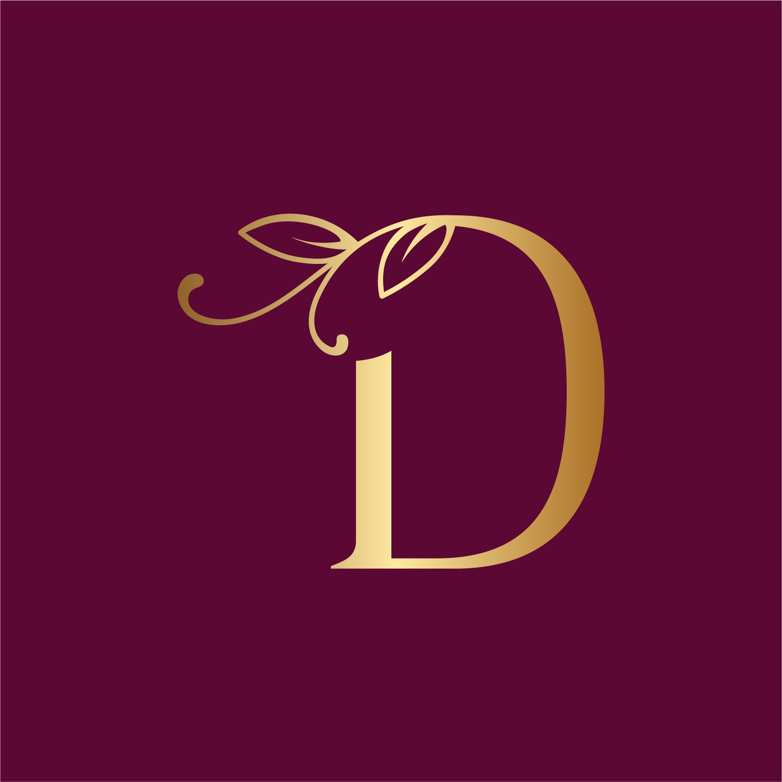Awesome Floral Logo Design Letter D for your designs.