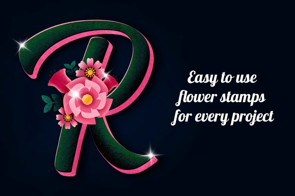 Procreate Flower Stamp Brushes – MasterBundles