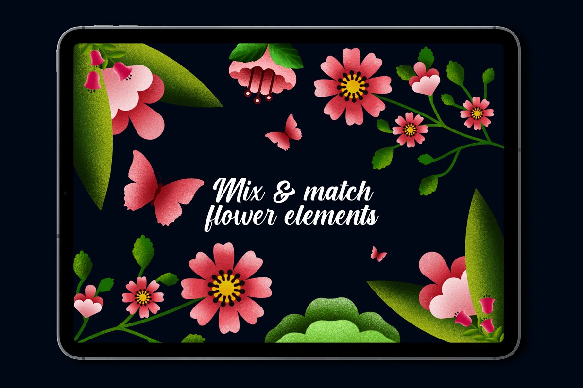 Mix and match flower elements.