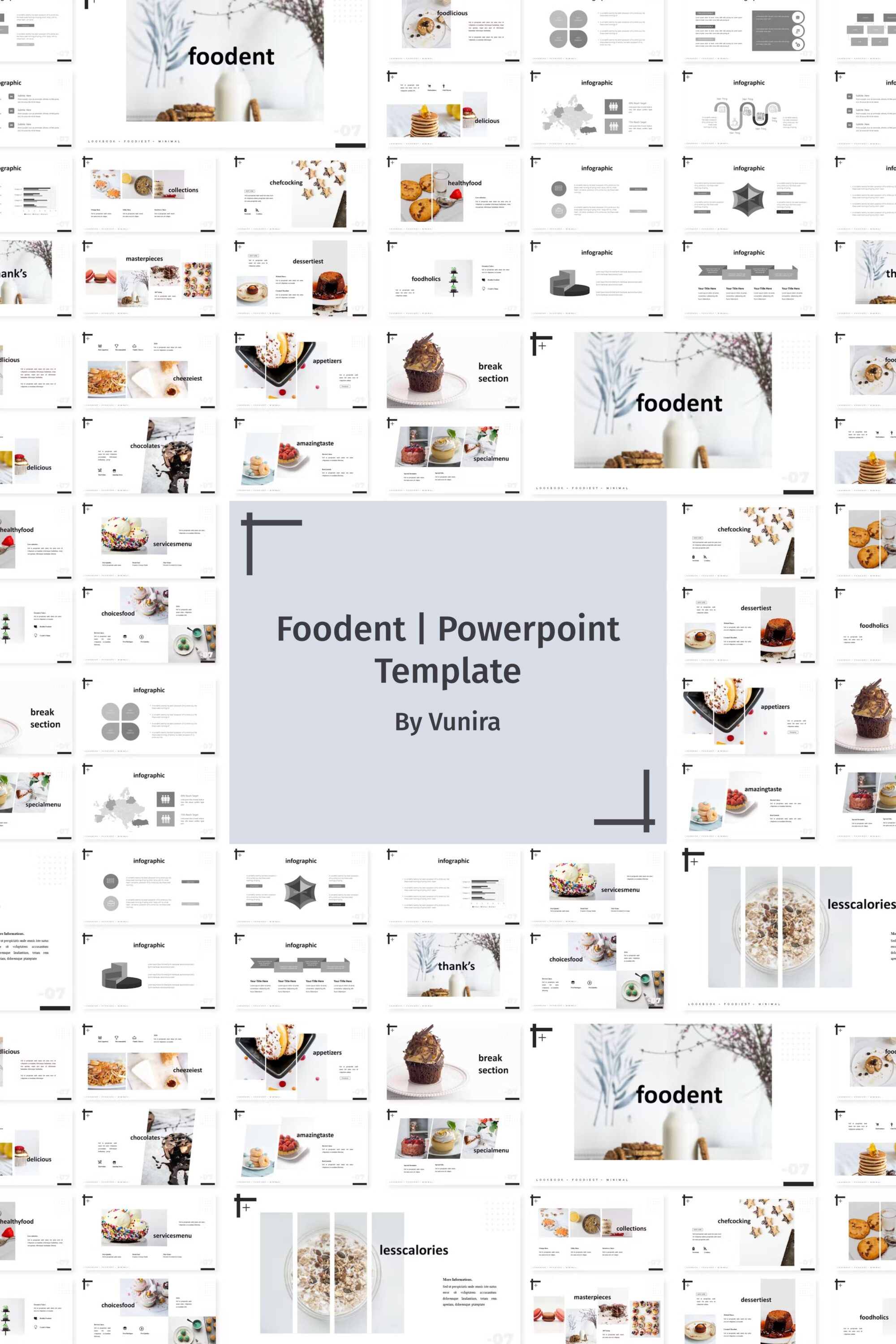 Foodent | Powerpoint Template - pinterest image preview.