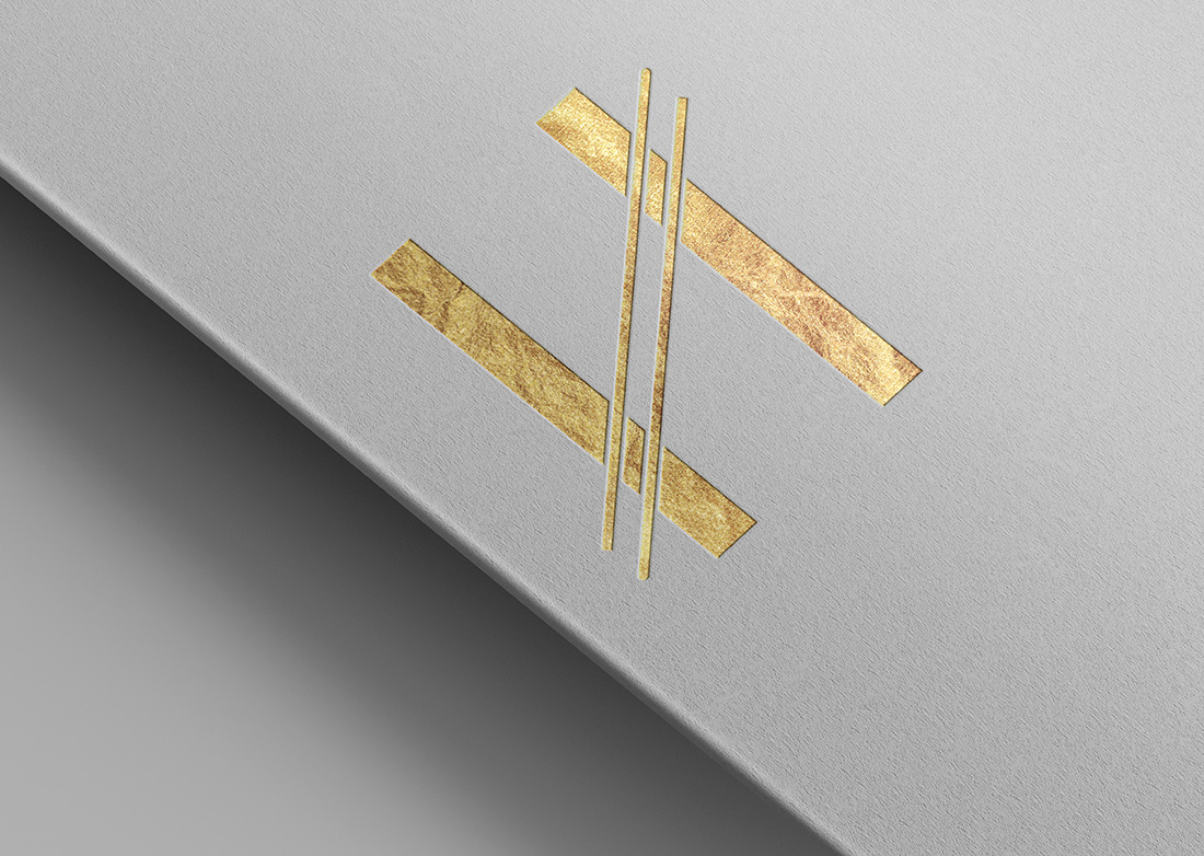 Free Foil Textured Logo Mockup preview image.