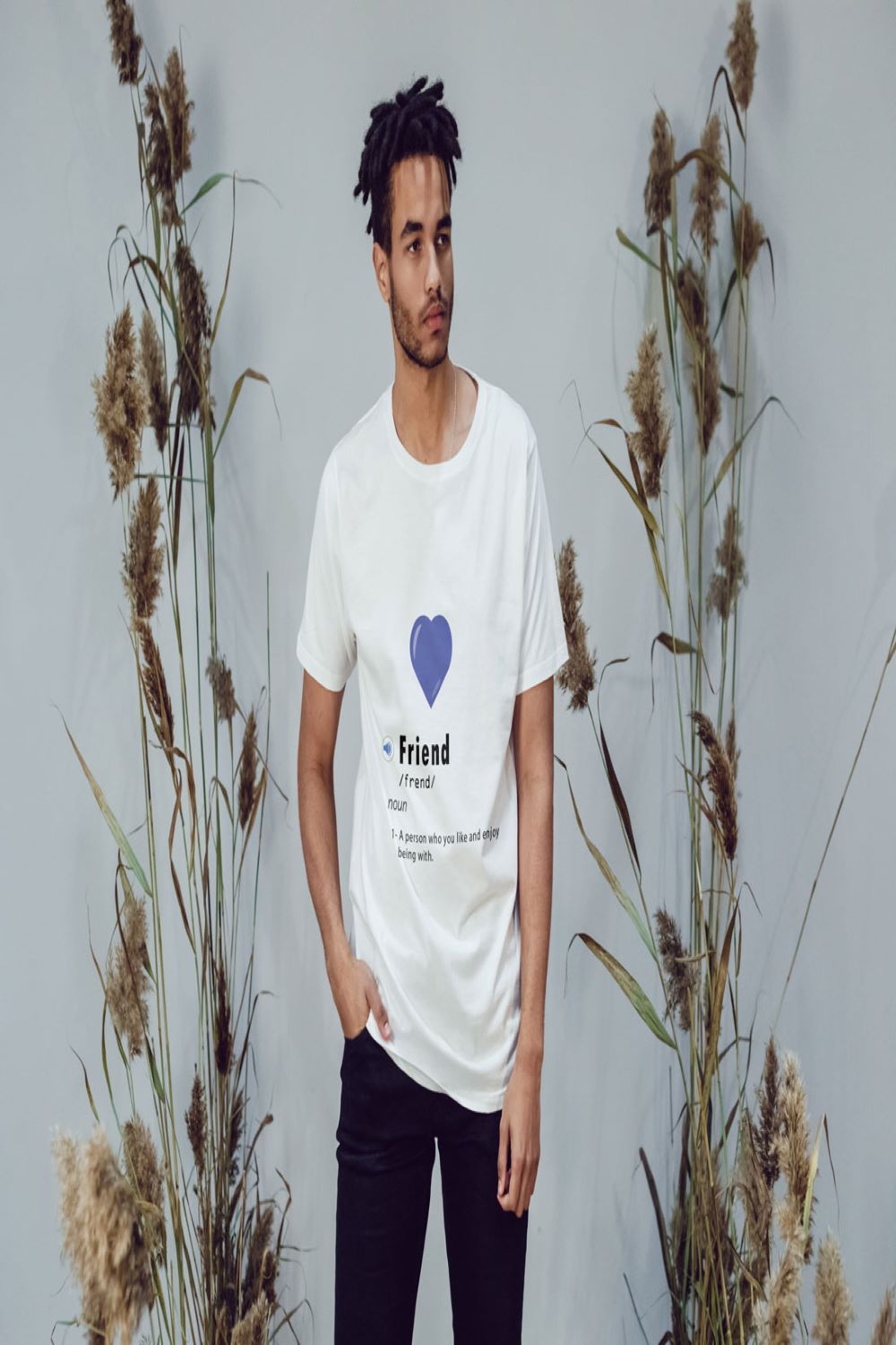 T-shirt Friend Typography Design pinterest image.