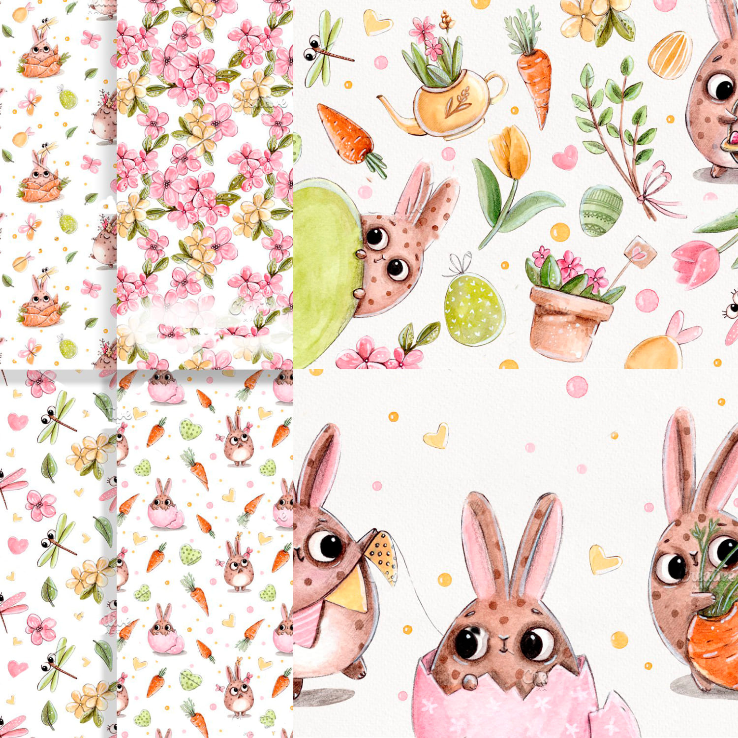Funny Easter Bunny Set +6 Patternsю