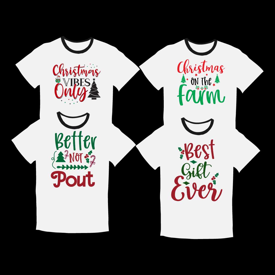 T-shirt Merry Christmas Print Ready Designs preview image.