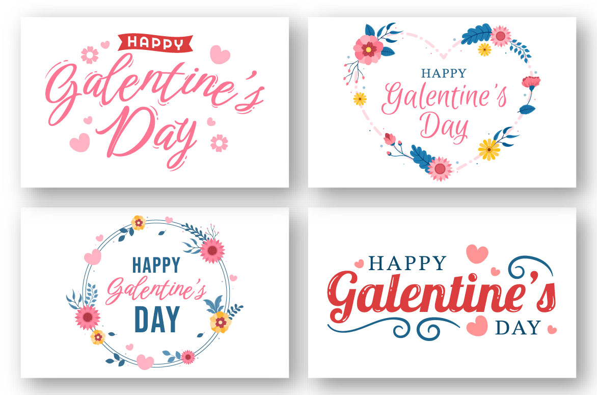Pack of beautiful images on the theme of galentines day.