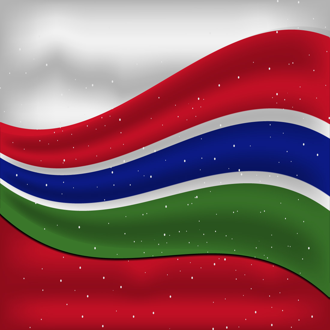 Magnificent image of the Gambia flag.