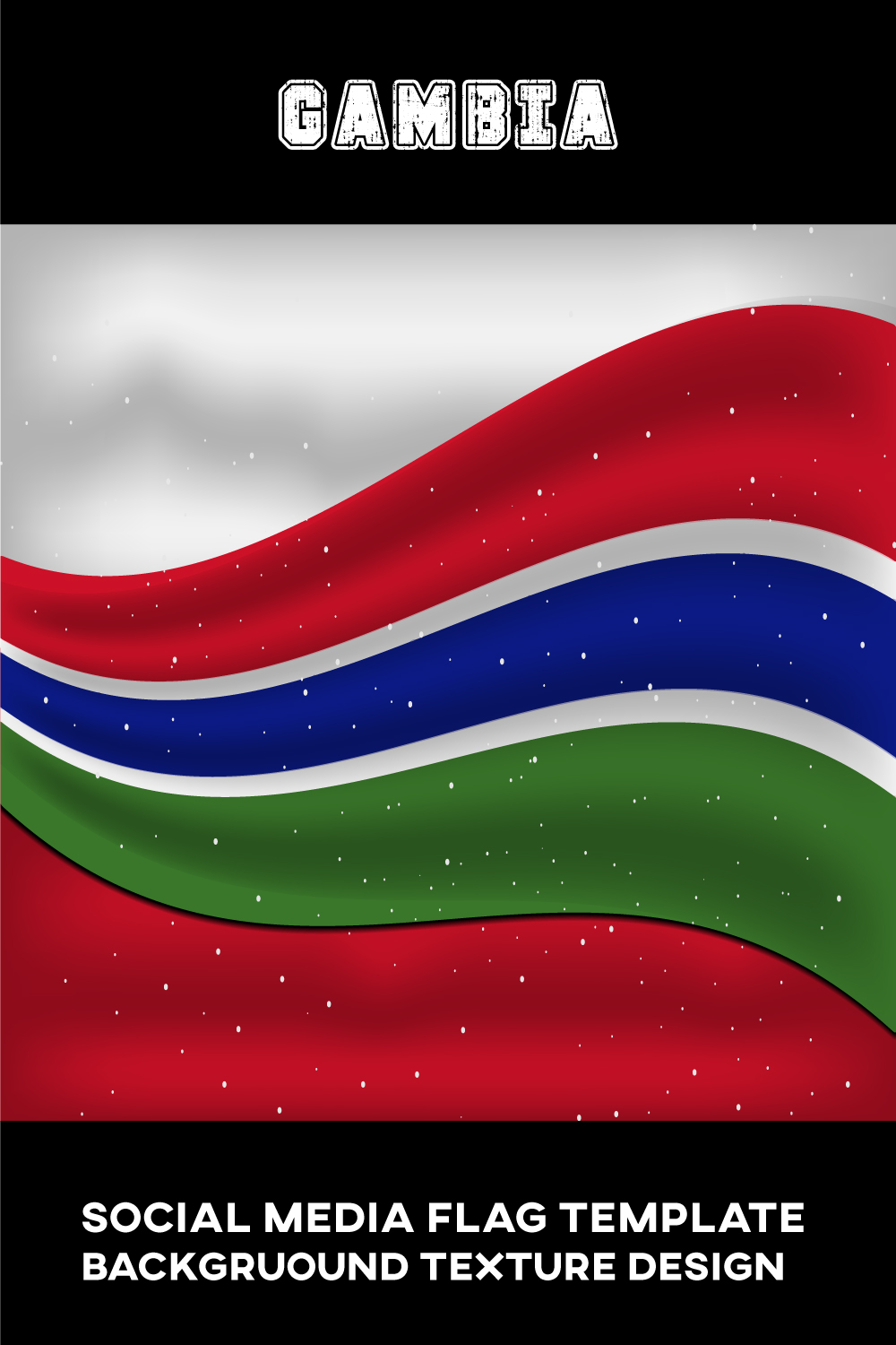 Adorable image of Gambia flag.