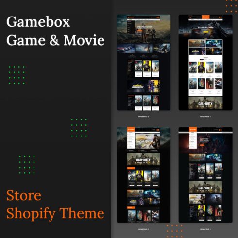 Gamebox - Game & Movie Store Shopify Theme.