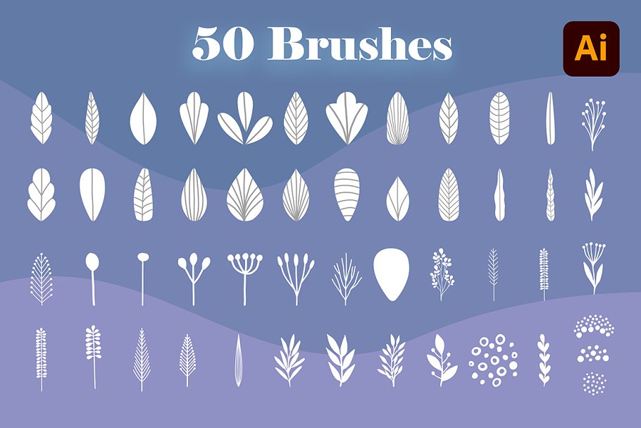 There are 50 creator illustrator brushes.