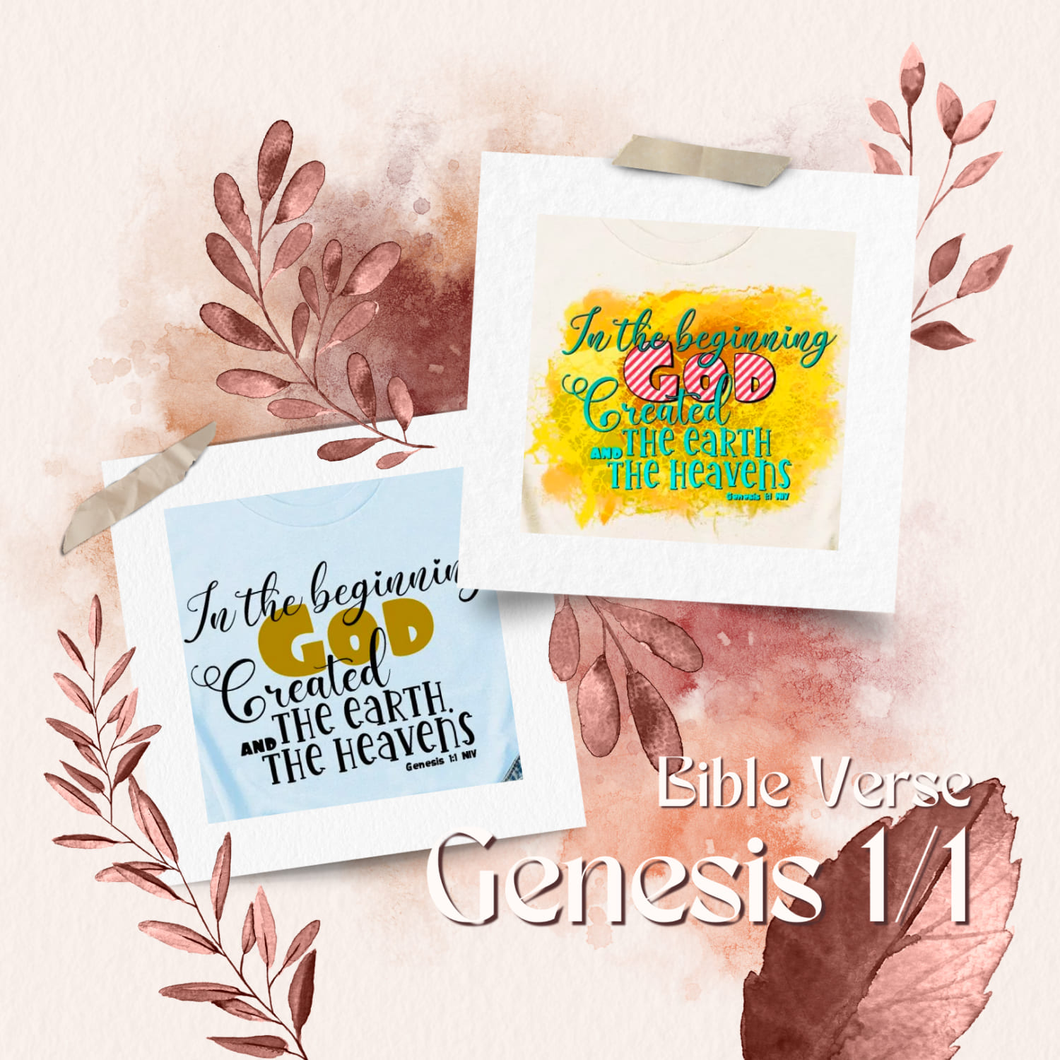 Genesis 1/1 Bible Verse - main image preview.