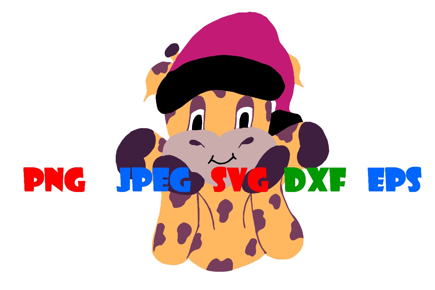 Cover image of Cartoon Baby Giraffe Sticker.