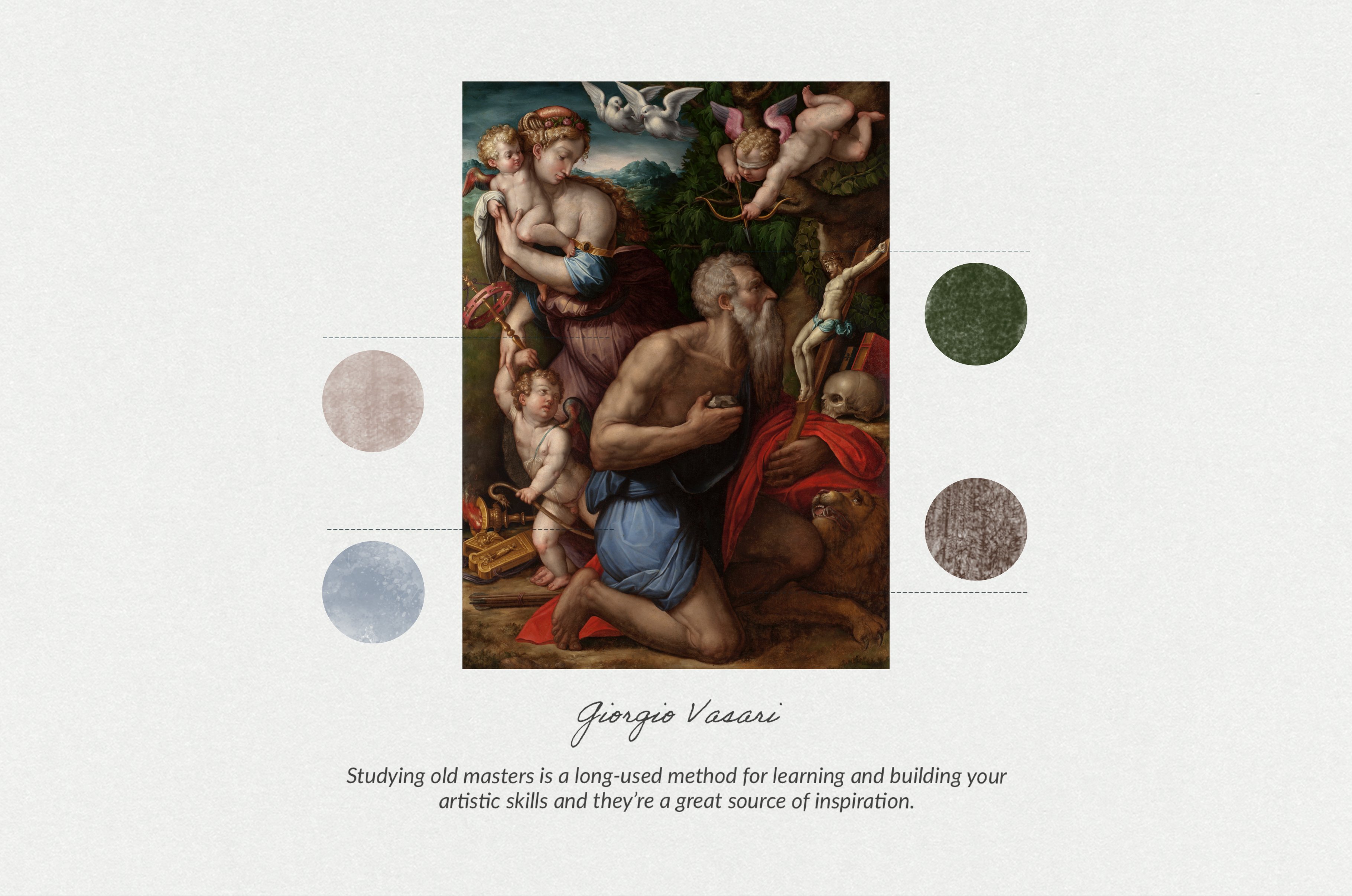 Giorgio Vasari art picture in the special colors palette.