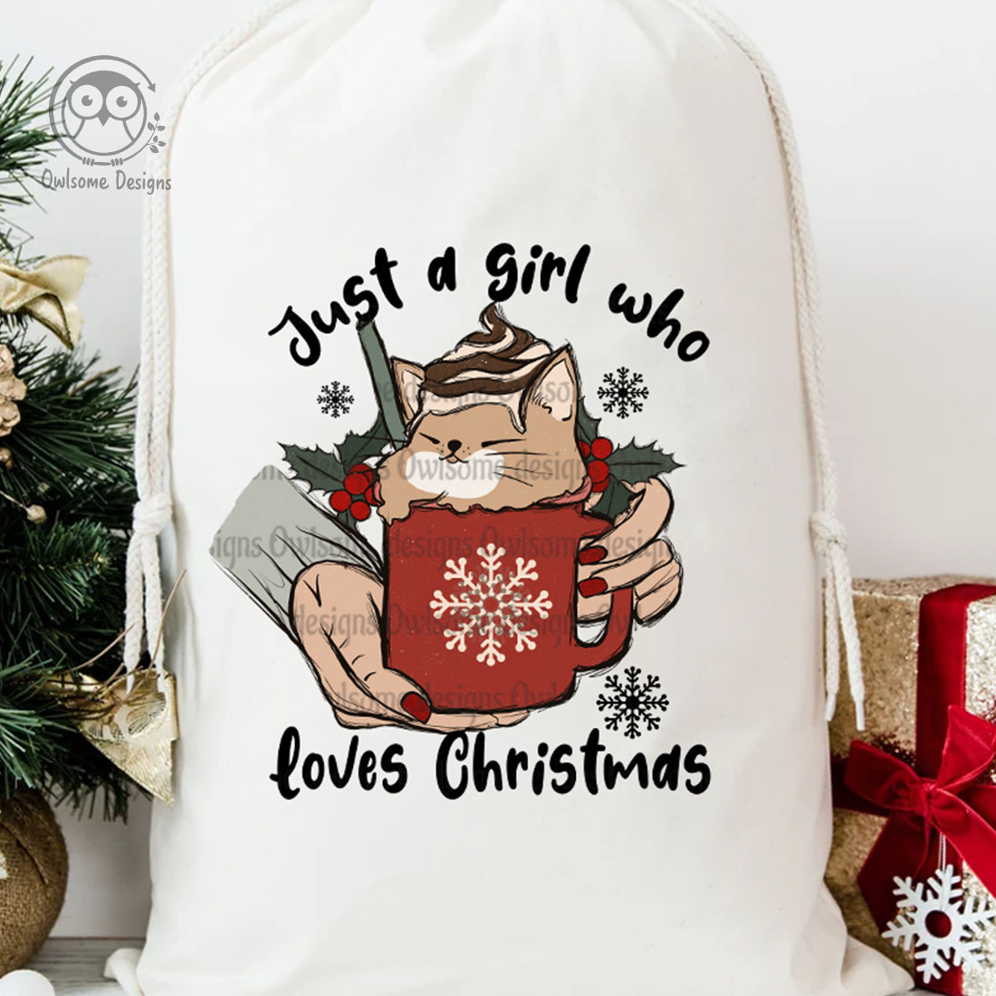 Christmas Girl Loves Sublimation Graphics cover image.