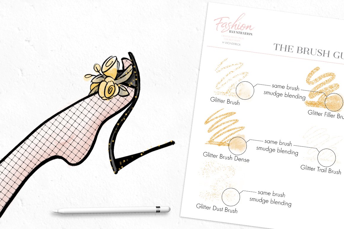 Use these brushes for your fashionable illustrations.