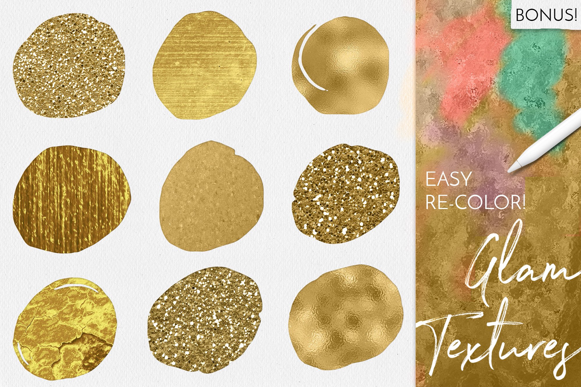 Gold textures preview.