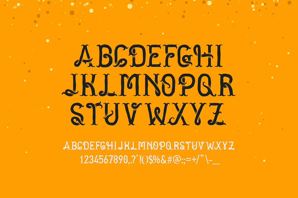 Golden Dust Typeface Design preview image.