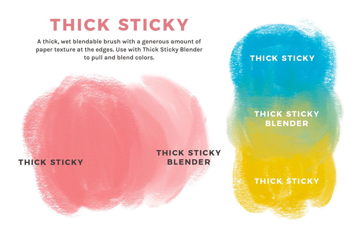 Colorful thick sticky.