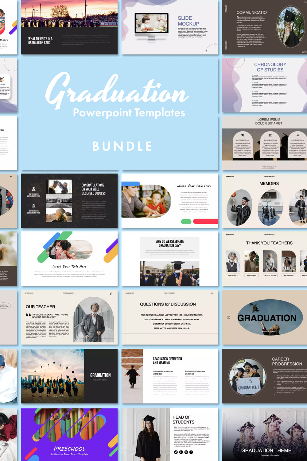 graduation powerpoint templates bundle pinterest 672