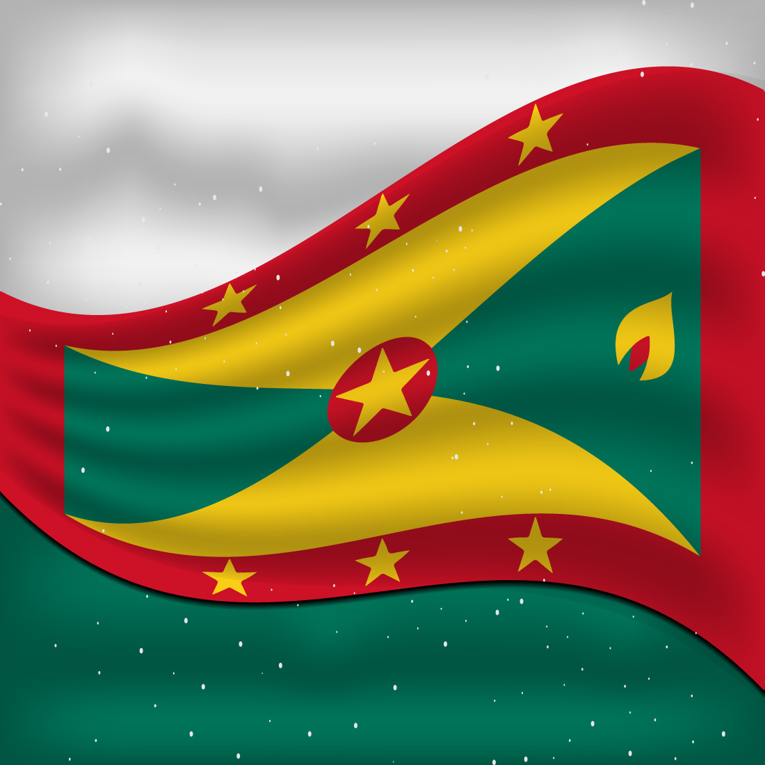 Amazing image of the Grenada flag.