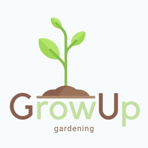 GrowUp Gardening Logo Design cover image.