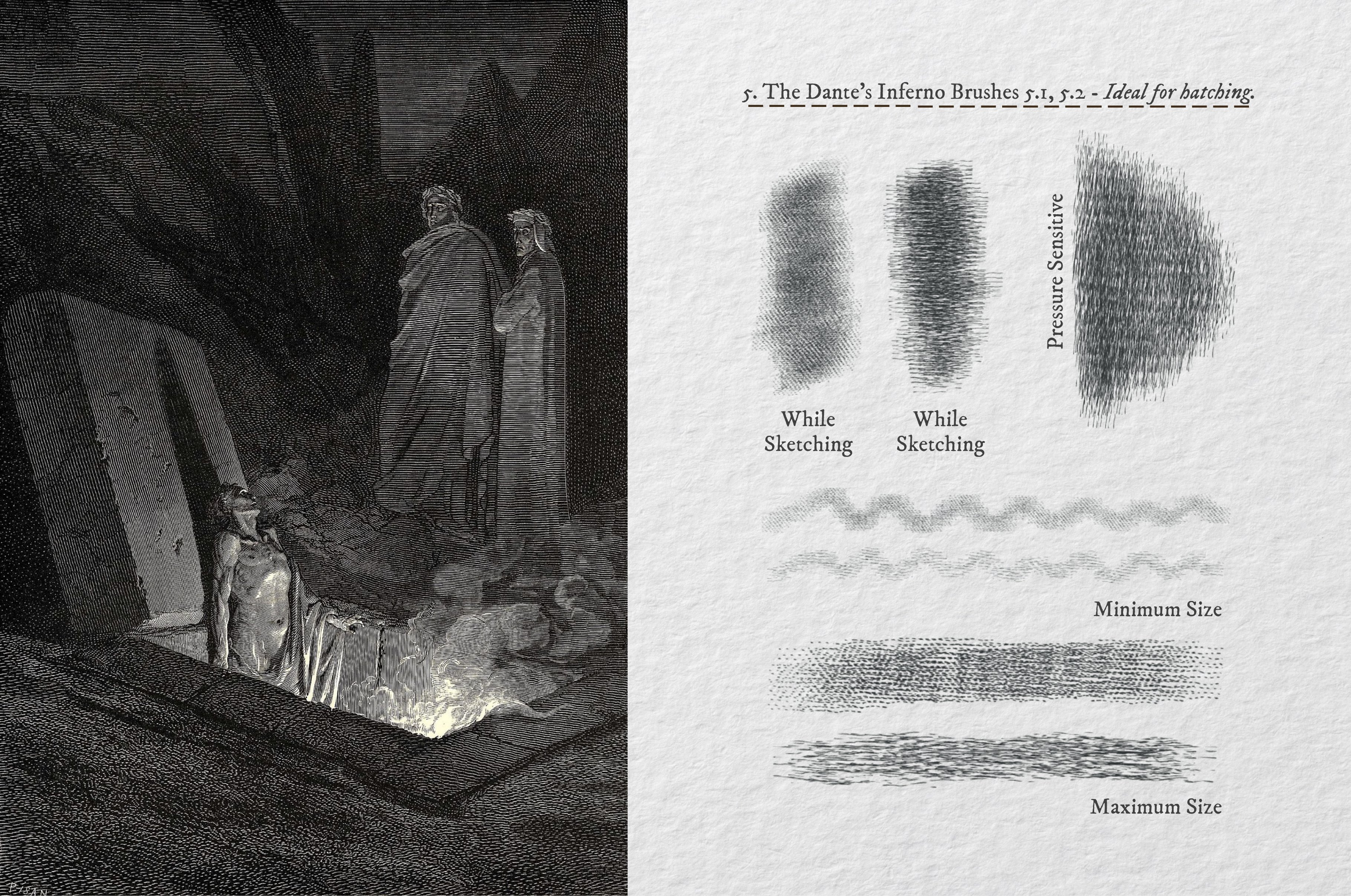 Perfect dark grey brushes for the scariest compositions.
