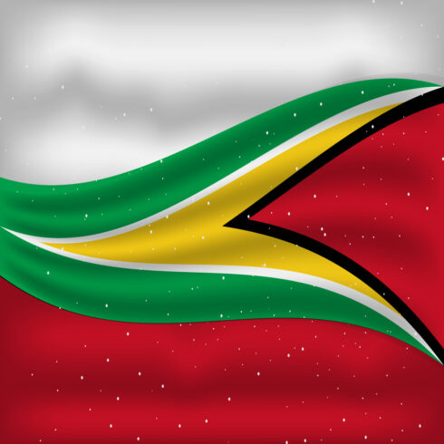 Enchanting image of the flag of Guyana.
