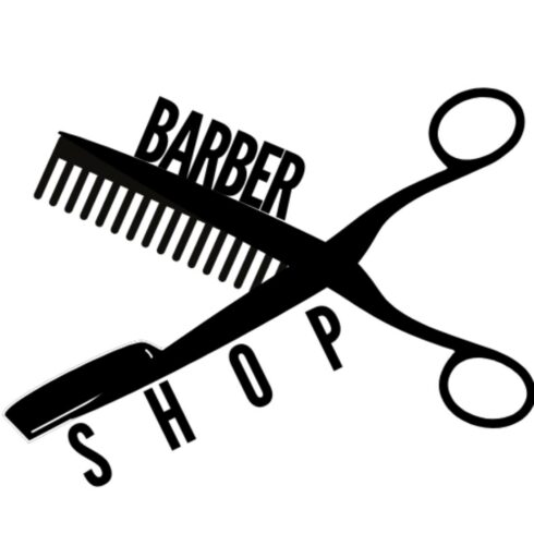 Barber Shop Logo Design Template cover image.