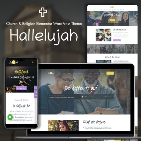 Hallelujah | Church & Religion Elementor WordPress Theme.