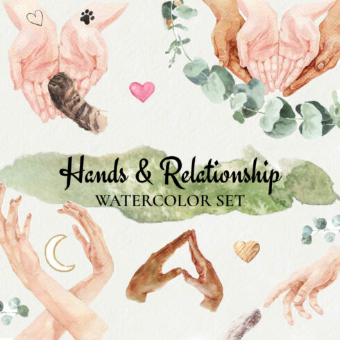 Hands & Relationship Watercolor Set.