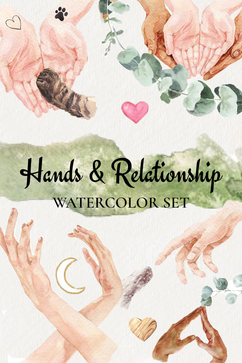 hands relationship watercolor set pinterest 215