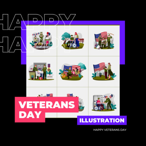 M665_Happy Veterans Day Illustration.