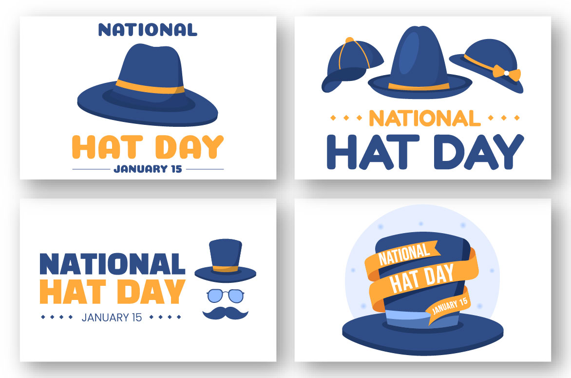 National Hat Day Illustration preview image.