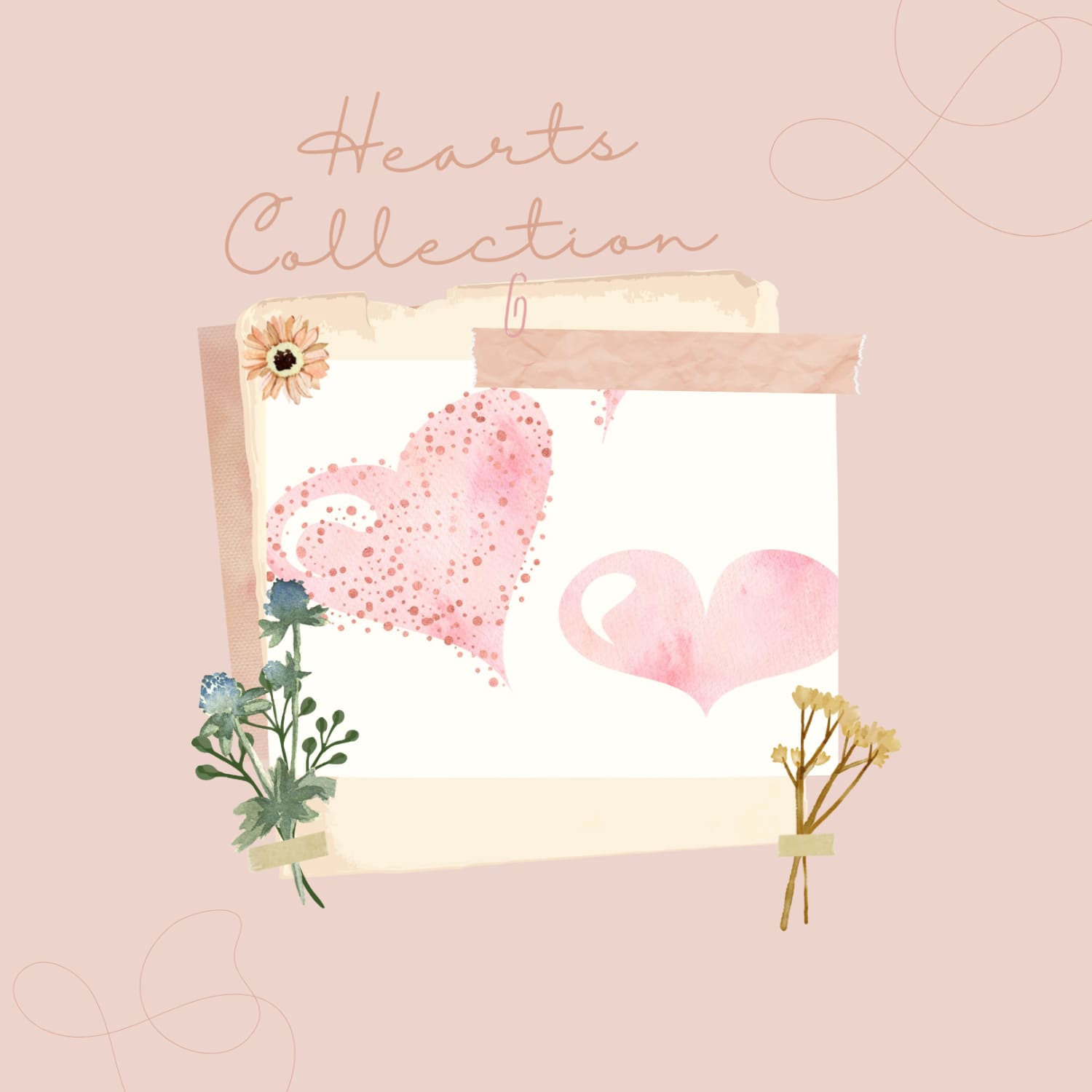 Watercolor Hearts Collection 002 - main image preview.