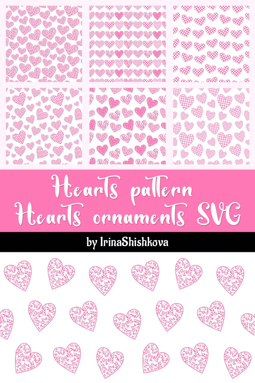 Hearts Pattern. Hearts Ornaments SVG - Pinterest.