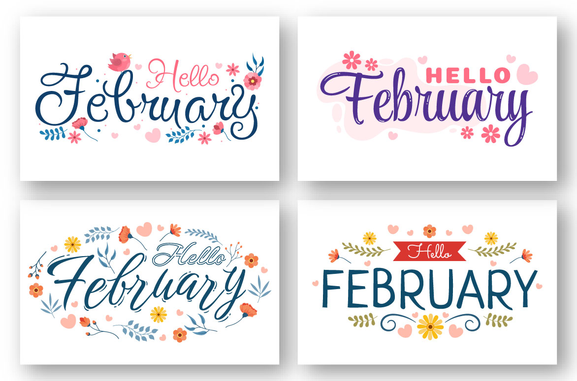 Collection of enchanting images on the theme of the month of February.