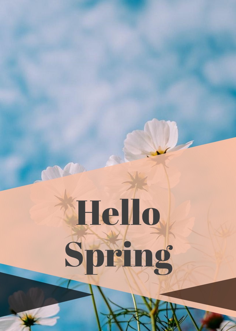 An image of a great presentation slide on the theme of the coming of spring.