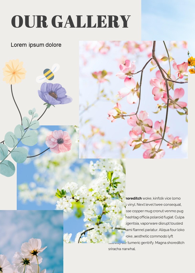 Image of a bright presentation slide on the theme of the coming of spring.