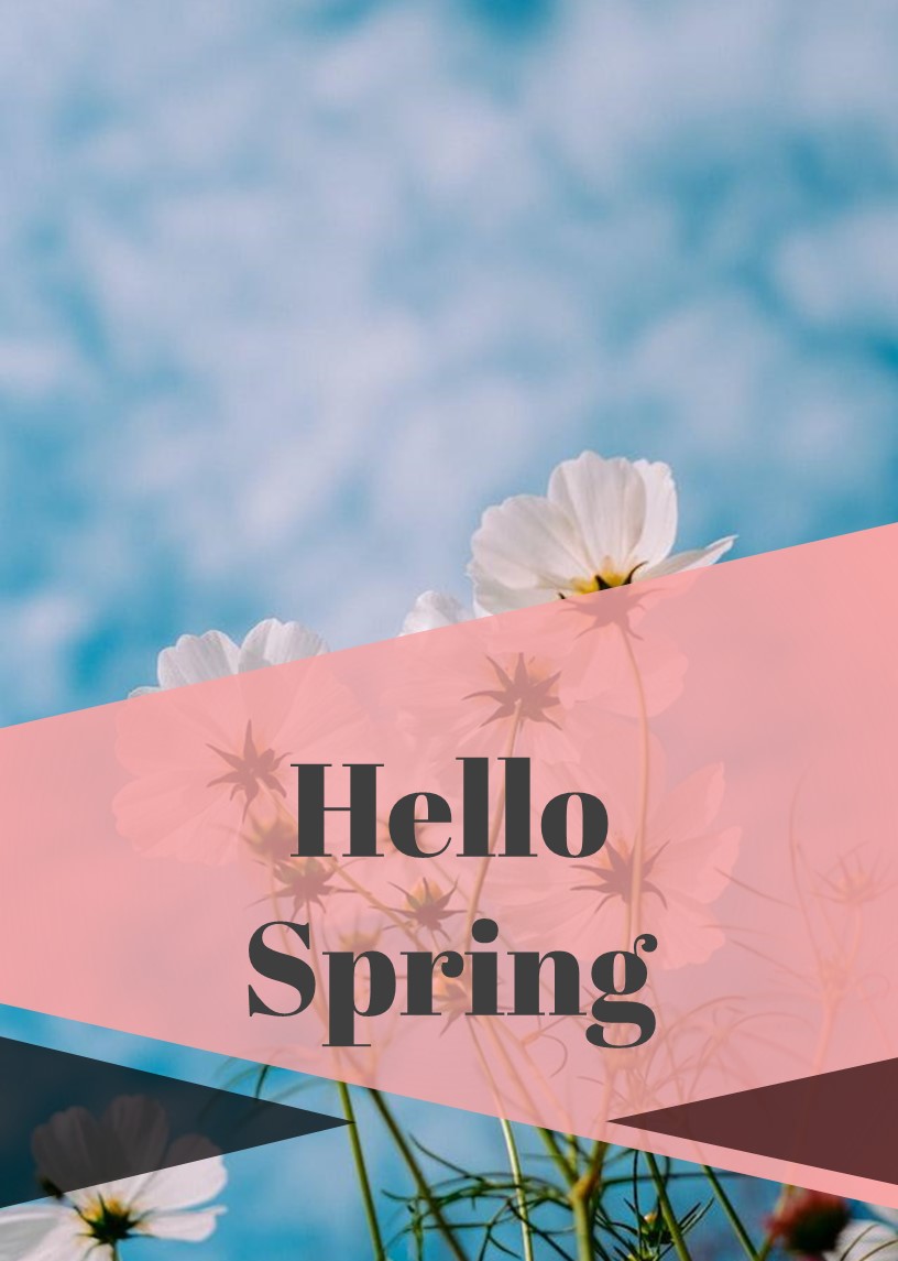 Image of a bright presentation slide on the theme of the coming of spring.