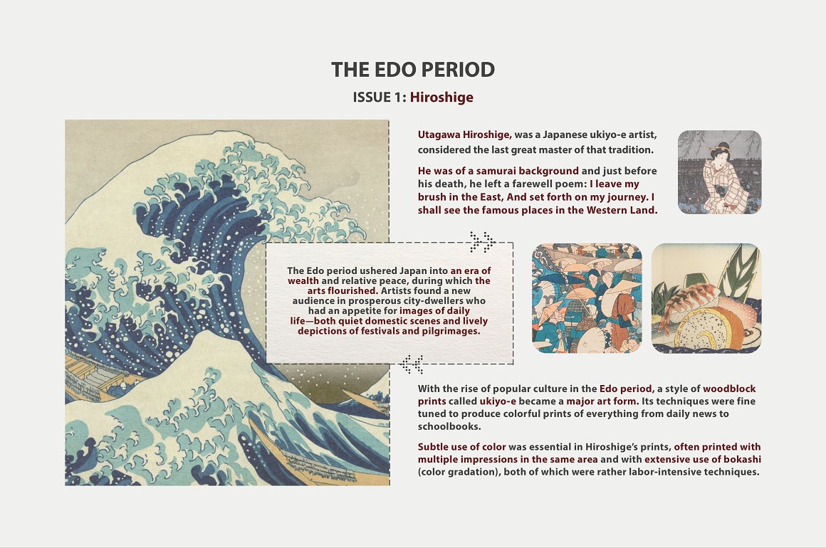 Description of the Edo period and photographs of this period.