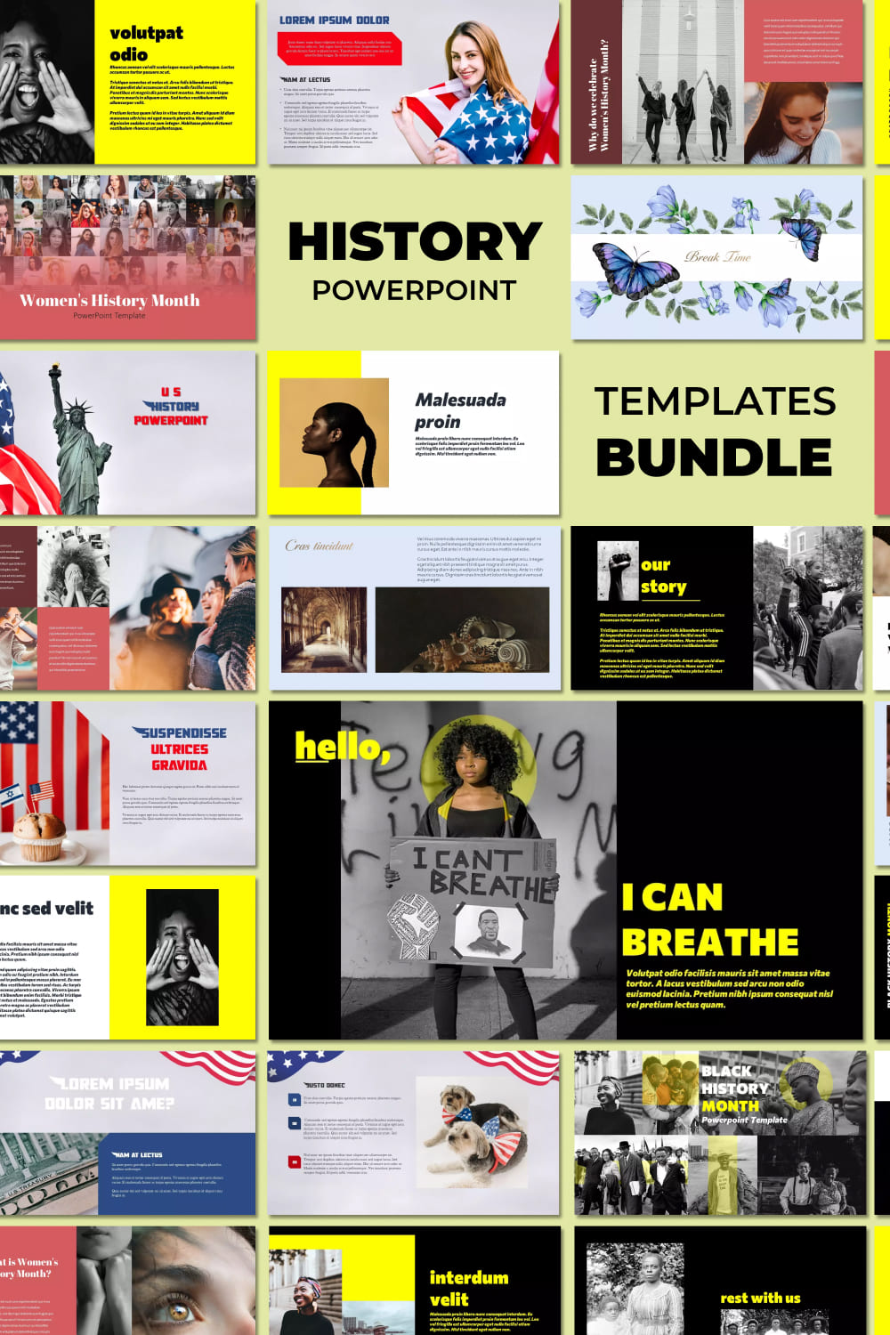 History PowerPoint Templates Bundle - pinterest image preview.