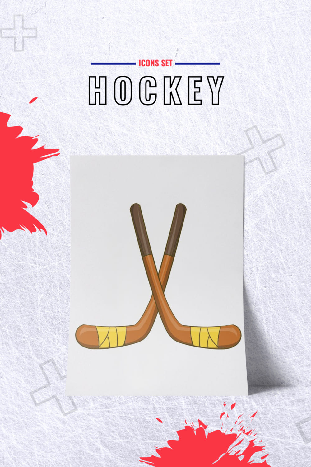 Hockey Icons Set, Cartoon Style - Pinterest.