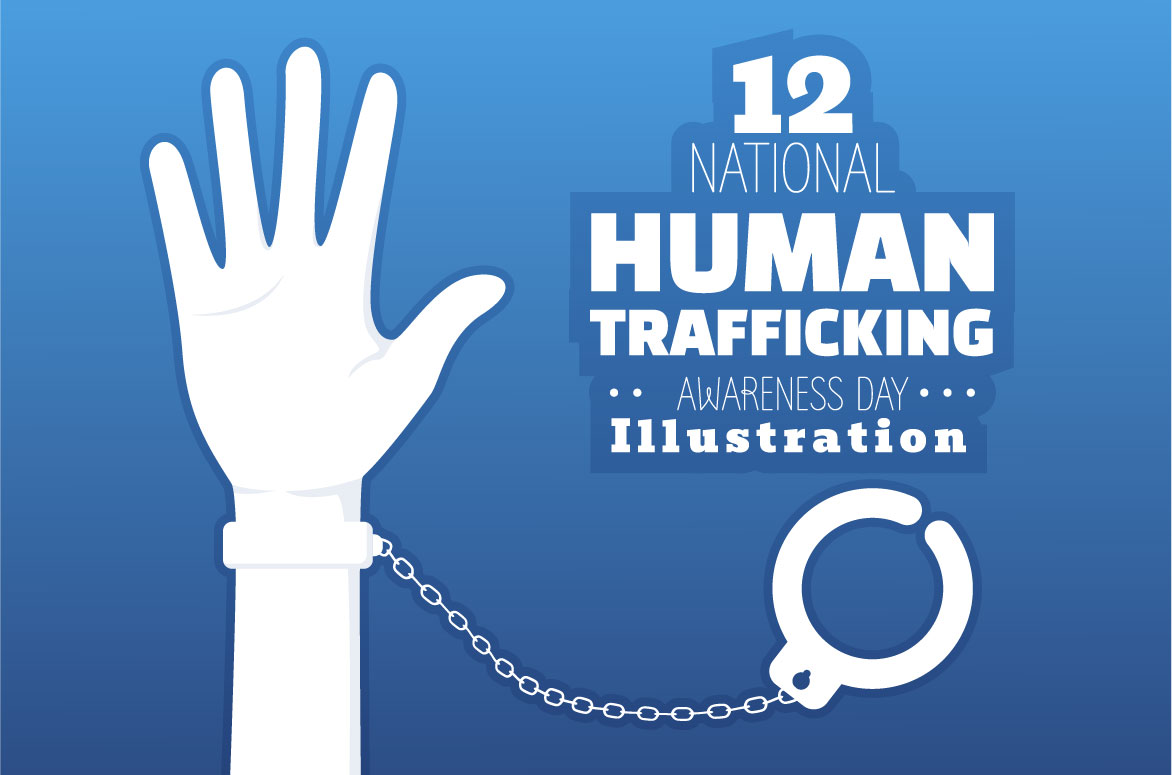 Cover image of 12 Human Trafficking Awareness Day Illustration.