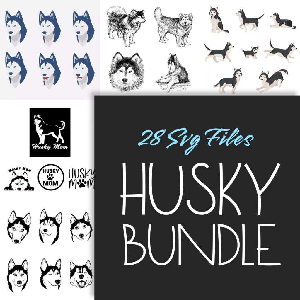 Husky Face SVG Designs – MasterBundles