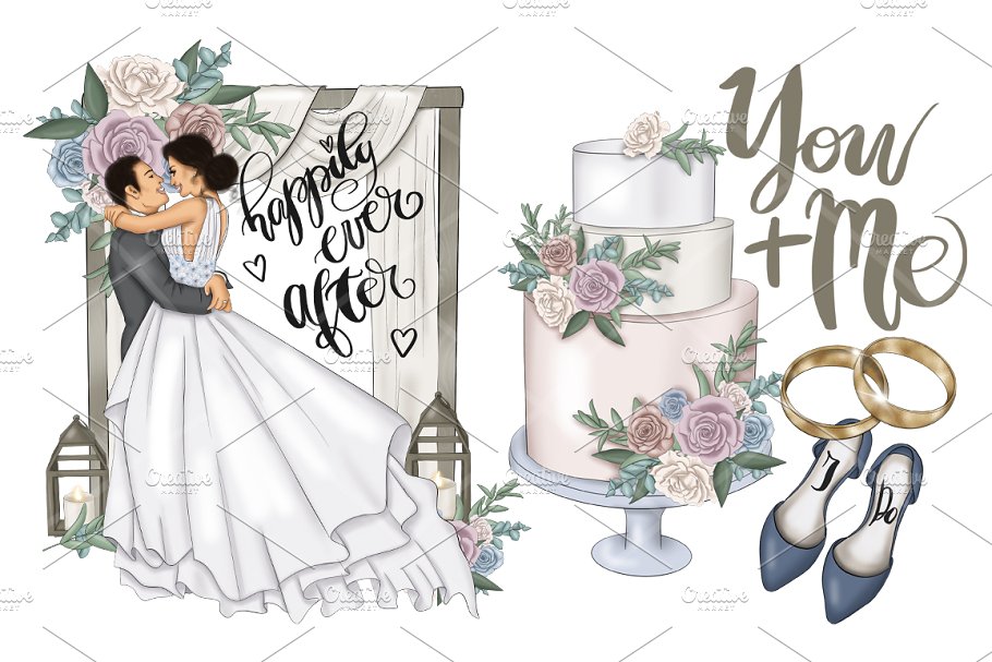 Great illustration for your wedding projects.