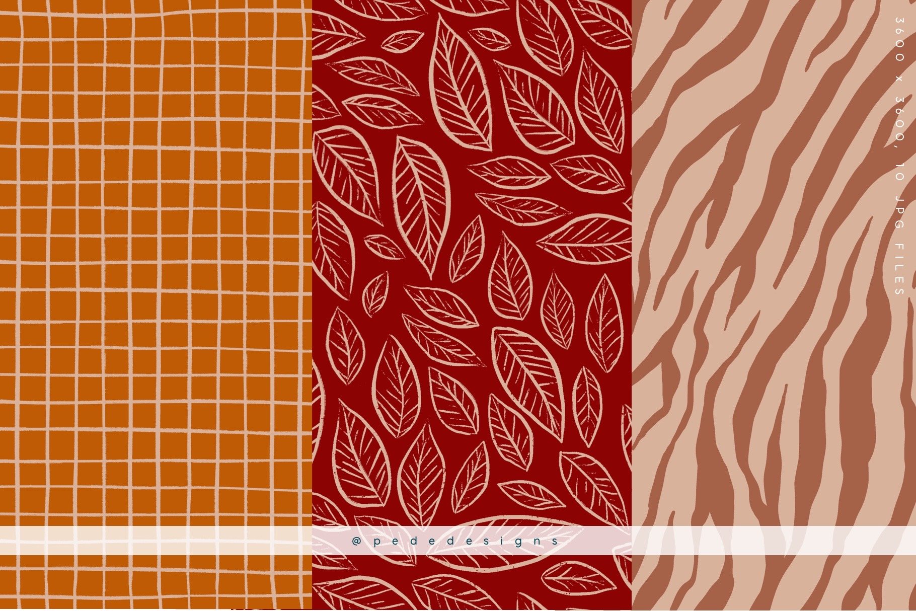 Warm autumn colors with the different prints.