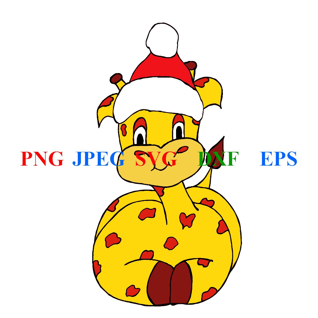Christmas Sticker Giraffe Cute - main image preview.