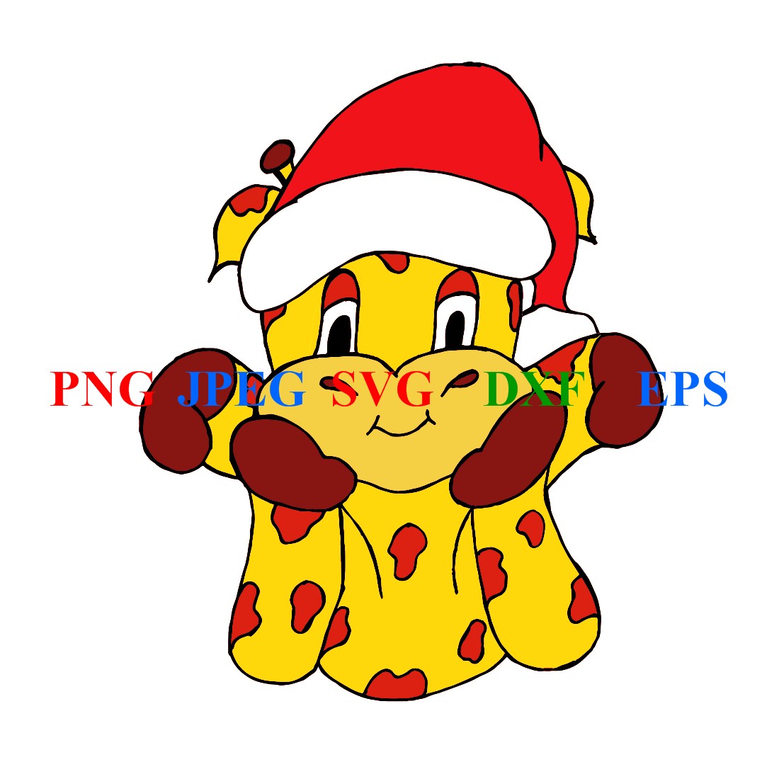 Christmas Sticker Giraffe Cute - main image preview.