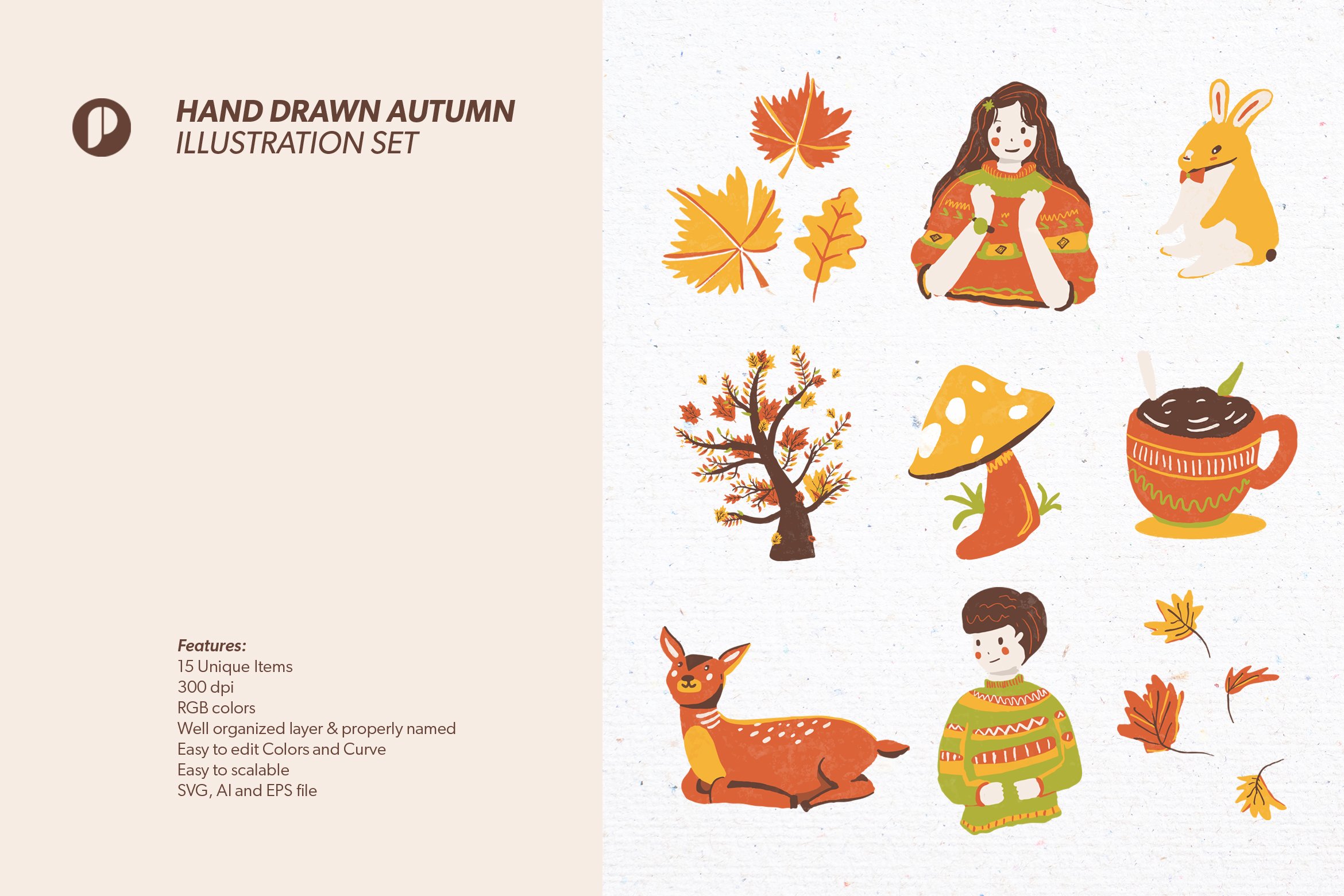Cool autumn illustrations with the some description.