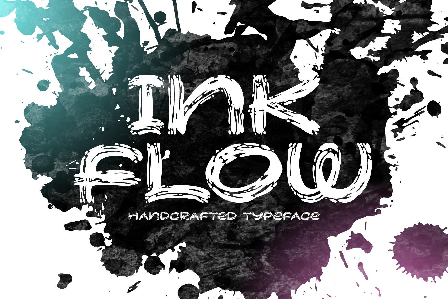 Ink Flow Handcrafted Brush Font Facebook Collage image.