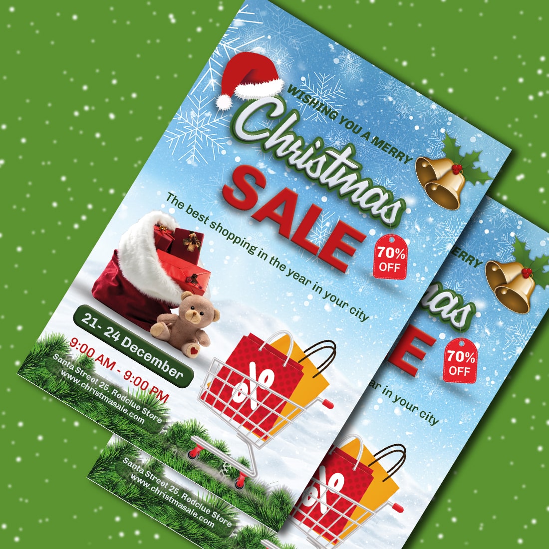 Printable Christmas Sale Flyer - instagram post preview.